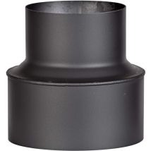 Firefix - R150/Ü3 R150/Ü3-Raccordo di Transizione (riduzione) per Tubi fumari Spessi 2 mm, Laccato Nero, da 200 mm a Attacco a Parete 150 mm