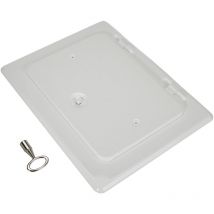 Firefix - R80/B90 2093/W porta camino zincato e verniciato a polvere, bianco ral 9016, dimensioni nominale: 140 x 200 mm, dimensioni esterne: 230 x