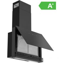 Firegas - Brushless Motor Cooker Hood 60 cm, Extractor Hood with 9 Speed Fan,Touch Screen,LED Lights and Recirculating,Chimney Style Wall Mounted