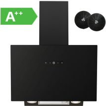 Firegas - Campana extractora 60 cm, Con motor sin escobillas, Recirculante y Extracción, 571m³/h, 9 Potencias, Táctil, Iluminación led, Con resorte