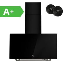 FIREGAS Cappa aspirante 60 cm con motore DC brushless, ricircolo dell'aria o scarico, cappa a testa con 3 livelli di potenza, con alluminio a 5