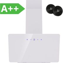 Cappa Aspirante 60 Cm - Ricircolo E Aspirazione - 400 M³/h - 3 Velocità - Filtro A Carboni Attivi Cc130 - Bianco - Touch Screen - A++ - Firegas