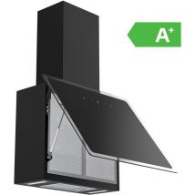 Cappa Aspirante a Parete 60cm con led, Nuovo Motore Senza Spazzole, Risparmio energetico, 532,4 m³/h, 9 Velocità, con Canalina e Filtro al Carbone,