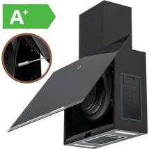 Firegas - 60cm Dunstabzugshauben mit Schornstein, 60cm Dunstabzugshaube, 487 m³/h, Umluft, Abluft 9 Stufen mit Aktivkohlefilter [Energieklasse a+]