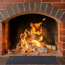 Fireproof Fireplace Mat Non-Slip Protective Mat Flame Resistant Mat - 122 76cm
