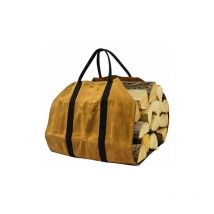 Firewood Bag Carrier Log Carrier for Firewood Large Canvas Log Tote Bagwith Handle Waxed Canvas Wood Carrier Durable Fireplace Firewood Carrier