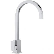 Paini France - Paini - Rubinetto Miscelatore Monocomando Cucina Lavello, Quadrato Laterale, Cromato, Leva laterale orientabile, Design moderno,