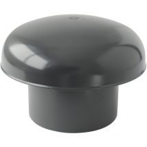 CDVM125A Cappello di Ventilazione Testa Esalatore in pvc, Nero, ø 125 mm - First Plast