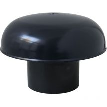CDVM80A Cappello di Ventilazione Testa Esalatore con rete, Ardesia, diametro interno 80 mm - First Plast