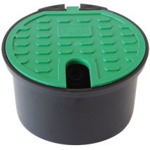 PZA200 Pozzetto da Giardino con Valvola Antigelo, Nero/Verde, ø 200 mm - First Plast