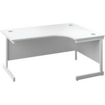 First Right Hand Radial Desk 1800X1200mm White/White - KF803249