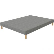 Elite Mattress - First Sommier 140x190 Tapissier Gris
