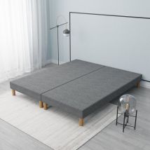 Elite Mattress - First Sommier 200x200 (2x100x200) Tapissier Gris