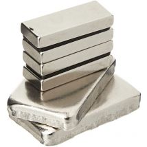 First4magnets F25104-4 - Magnete al neodimio N42, 25 x 10 x 4 mm, forza magnetica: 5,4 kg (4 pezzi)