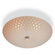 Firstlight Products - Firstlight Celine - 3 Light Semi Flush Ceiling Light Opal Glass, Decorative Pattern, E14