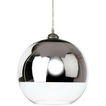 Firstlight Products - Firstlight Club - Sospensione a soffitto a 1 globo di luce cromo e vetro trasparente, E27