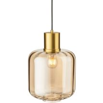 Firstlight Products - Firstlight Eton Suspension Laiton Brossé Avec Verre Ambré