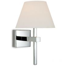 Firstlight Fabio - Applique da parete per bagno 1 luce Cromo, vetro opalino IP44, G9
