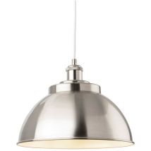 Firstlight Products - Firstlight Genoa Lampe à Suspension Dôme Industrielle Acier Brossé