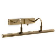 Firstlight - Lampada da parete a led 1 luce con interruttore dimmer in ottone antico