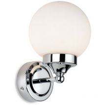 Firstlight Louis Globo da bagno Applique Cromo con Vetro Bianco Opale IP44