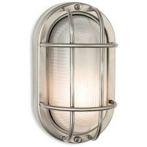 Firstlight Products - Firstlight Lugo Bulkhead Stainless Steel with Frosted Glass IP44