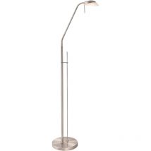 Firstlight Products - Firstlight Madrid led Reading Floor Lamp Brushed Steel