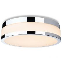 Firstlight Marnie Plafoniera led da 290 cm Cromo con Vetro Bianco Opale IP44