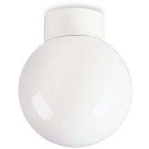 Firstlight Products - Firstlight Opal - 1 luz de techo esférica de vidrio opalino empotrado en forma de globo - 60W Blanco, B22