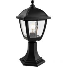 Firstlight Palma Outdoor Pedestal Light 4 Panel Black IP44, E27