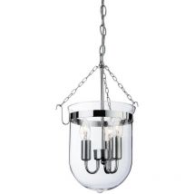 Firstlight Regal - Lanterna 3 Luci Cromo, Vetro Trasparente, E14