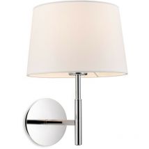 Firstlight Seymour Lampada da parete classica con interruttore cromata con paralume crema
