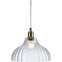 Firstlight Victory - Sospensione a soffitto a cupola a 1 luce Ottone antico, vetro trasparente, E27