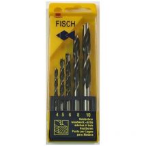 01200005KA - Box of 5 wood drill D4, 5, 6, 8, 10 - Fisch