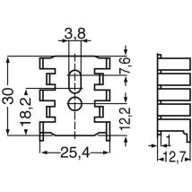 10034963 fk 216 mi-cb Kühlkörper 15 k/w (l x b x h) 34 x 25.4 x 12.7 mm SOT-32, t - Fischer Elektronik