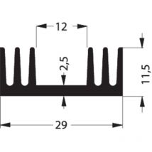 10018943 sk 09 50 sa Kühlkörper 7.2 k/w (l x b x h) 50 x 29 x 11.5 mm TO-220, sot - Fischer Elektronik