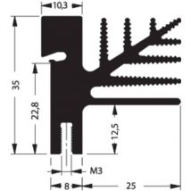 10101589 sk 482 100 sa + 4X thfu 2 Dissipatore estruso 3.25 k/w (l x l x a) 100 x 33 x 35 mm TO-218, - Fischer Elektronik