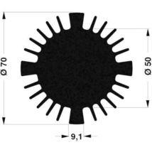 Fischer Elektronik 10021459 Sk 570 15 Sa Dissipatore Per Led 2.27 K/w (ø X A) 70 Mm X 15 Mm