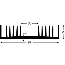 10022515 sk 72 75 sa Dissipatore 1.8 k/w (l x l x a) 75 x 97 x 25 mm - Fischer Elektronik