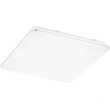 Fischer&honsel - Plafonnier bureau plafonnier led blanc 3 niveaux variateur carré salon, métal, 1x led 49 w 5100 lm 3000K blanc chaud, LxPxH 53x53x5