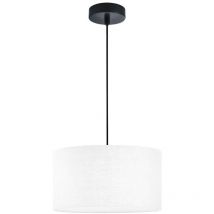 Hängelampe Esstischleuchte Pendellampe Leinen weiß Wohnzimmerleuchte d 38 cm