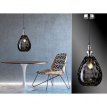 Kleine Pendelleuchte uller mit Rauchglas Lampenschirm, ø 20cm