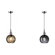 Honsel - Lampe à suspension lampe à manger lampe de table à manger rétro lampe de salon en verre fumé d 20 cm