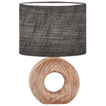 Fischer&honsel - Lampe de table lampe d'appoint lampe de chevet lampe de chambre céramique couleur bois