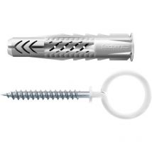 fischer Universaldübel UX 8 x 50 OH mit Ösenhaken, nylonbeschichtet