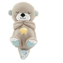 Fisher - Price - Ma Loutre Câlins Bonne Nuit - Jouet d'Eveil - Peluche Apaisante pour Bébé - Lumiere et Musique - Des la naissance