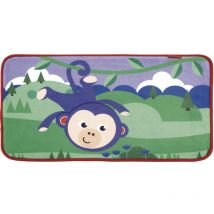 Les Tendances - Tapis super doux pour la chambre Le Singe Violet accroché à une branche 45x75cm