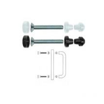 Fissaggio singolo per legno-alluminio - mm.300/350 in nylon colore bianco 2 pezzi
