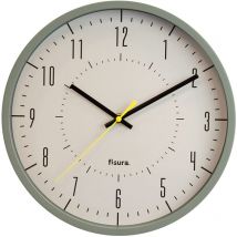 Fisura - Orologio da parete originale grigio. Orologio da cucina moderno. Orologio da parete grigio e giallo. 30 centimetri di diametro. abs e vetro.