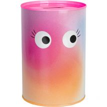 Salvadanaio xl eyes sfumato rosa - Fisura